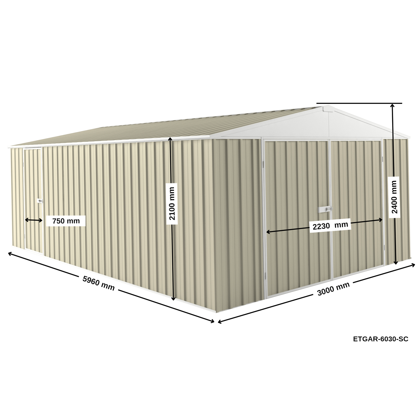3m x 6m Garage Shed